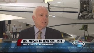 Sen. McCain addresses Trump's candidacy, Iran Deal at town hall meeting