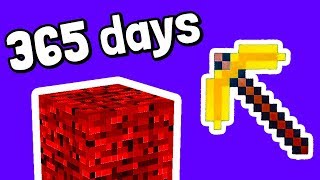 Breaking BEDROCK in Minecraft for 1 YEAR (World Record)