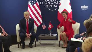President Trump Participates in a Bilateral Meeting with the President of the Swiss Federation