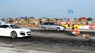 Стрит рейсеры ВАЗ 2108 vs Audi R8 YouTube
