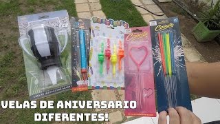 ACENDENDO VÁRIAS VELAS DE ANIVERSÁRIO DIFERENTES E ESTRANHAS!