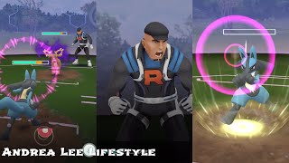《Pokemon Go》路卡利歐對戰火箭隊幹部克里夫 ルカリオ Lucario Team GO Rocket Cliff