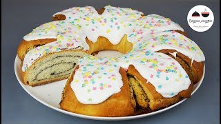 РУЛЕТ пасхальный с маком / Выпечка на Пасху / Easter Cake