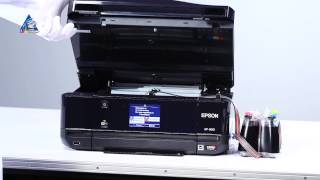 Установка СНПЧ с кнопкой обнуления на каждом картридже на Epson XP-800