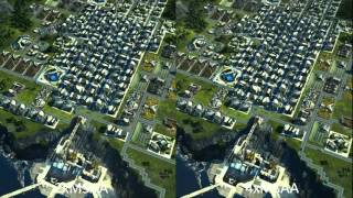 Anno 2205 – Kantenglättung im Vergleich