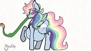 MLP Rainbow Dash Water [Belly] Inflation Flipaclip Animation