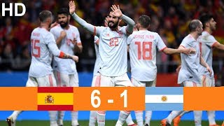 Spain Vs Argentina 6-1   All Goals & Highlights