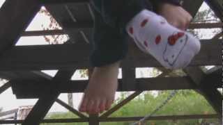 Cute Girl takes off her Socks and Shows her Pretty Little Feet