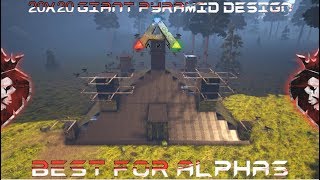 20X20 Giant Pyramid Design | Best For Alphas | ARK: Survival Evolved