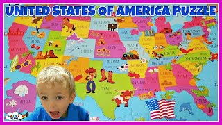 Learning USA States and Capitals Kids Puzzle