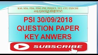 PSI KEY ANSWERS 2018 30/09/2017