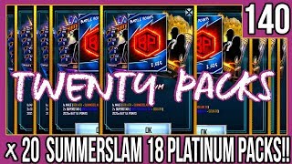 x20 SUMMERSLAM 18 PLATINUM PACKS! HUGE PACK OPENING! #WWESUPERCARD S4 #140