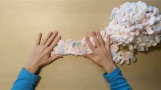 Мягкий плед из пряжи Alize puffi