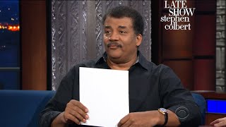Neil DeGrasse Tyson Surprises Stephen With A #PuberMe Photo