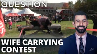 Exotic sport of 'Wife Carrying' crowns three-time champs