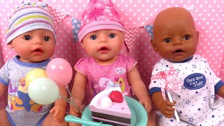 Anniversaire des 3 Poupons Gâteau et Boîte Repas