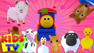 Bob The Train | Went To The Farm | kids tv shows | Old MacDonald | Animal Sounds Song