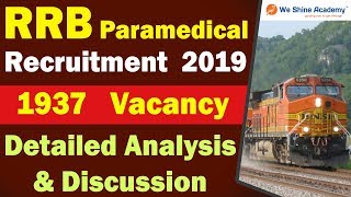 RRB Paramedical Recruitment 2019 | We Shine Academy
