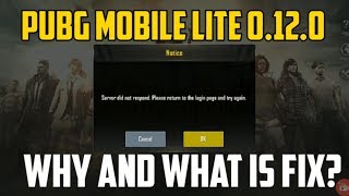 PUBG Mobile Lite 0.12.0 | Why server not responding and What's the Fix?