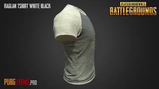 Raglan T-shirt (White/Black) | PUBG Item Showcase