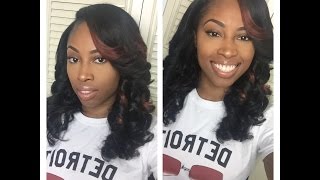 Watch me curl & blend my weave!