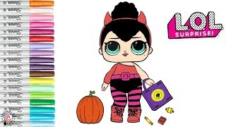 LOL Surprise Dolls Halloween Coloring Book Page Spice Trick or Treating Opposites Club