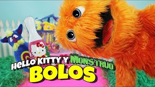 Hola Kitty Bowling Set juguete revisión y Monster Bowling de niños / / Marioneta Fuzzy
