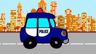 Полицейская машинка. Развивающий мультфильм - РАСКРАСКА. Let's color a Police Car! Крошка Антошка ТВ