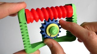 Волшебная червячная передача на 3D принтере Worm Gear Mechanism #3dprinting #Shorts