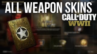 ALL WEAPON SKINS IN COD WWII REVEALED PT. 1 - COD WWII (PC)