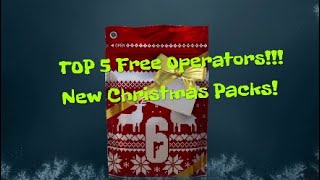 Top 5 Free Operators! New Christmas packs!!! Rainbow Six Siege