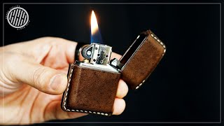 [Leather Craft] Wet molding a leather Zippo lighter case