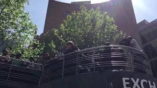 #SandtonShutdown JSE CEO Nicky Newton-King addresses protesters