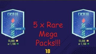 5 x RARE MEGA PACKS - 5500 FIFA POINTS ! - FIFA 18 PACK OPENING