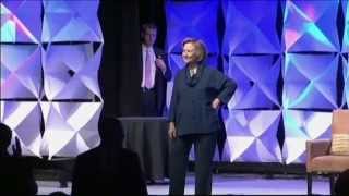 HILLARY CLINTON DODGES SHOE THROW DURING SPEECH