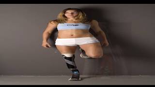 One Legged Amputee girls running jumping amazing (New) 2017