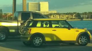 parking at Ben T Davis Beach, sunset