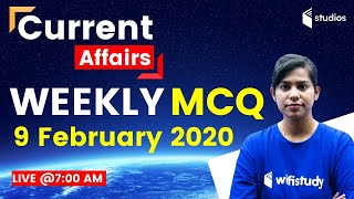 7:00 AM - Weekly Current Affairs MCQ by Krati Ma'am | 9th February 2020