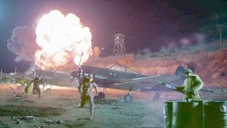 共軍炮神夜襲日軍機場，800米外極速開火，瞬間炸毀14架日軍戰鬥機！ ️ 抗日