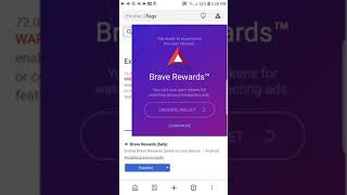 Brave rewards for Android and earn BAT tokens online video