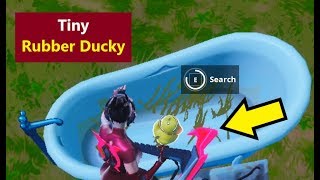 Fortnite 14 days of summer day 13 challenge | Search the tiny rubber ducky fortnite loading screen