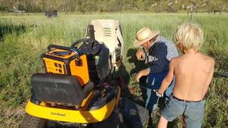 Lawn tractor axle repair.