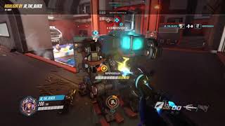 Overwatch - Mercy Clutch Revive Bastion Highlight in NEW All-Star Atlantic Team Skin