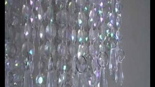 clear beaded chandelier