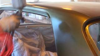 Покраска Мерседес W126 Зеленый крокодил часть 4