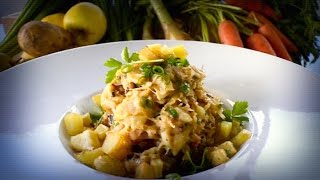Recette : morue à la crème d'ail aux légumes - Météo à la carte