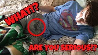 KID GETS PRANKED!!! PEES HIS PANTS!!!