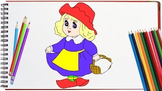 Drawing lessons for kids. Little Red Riding Hood/Уроки рисования для детей. Красная Шапочка.