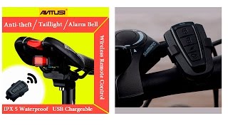 Велофонарь/Сигнализация/Звонок 3в1 Antusi cicada A6 с AliExpress Unboxing