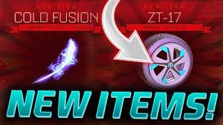 *NEW* RARE ITEMS! ZT-17 Wheels & COLD FUSION Boost! (Rocket League Trading & Showcase)